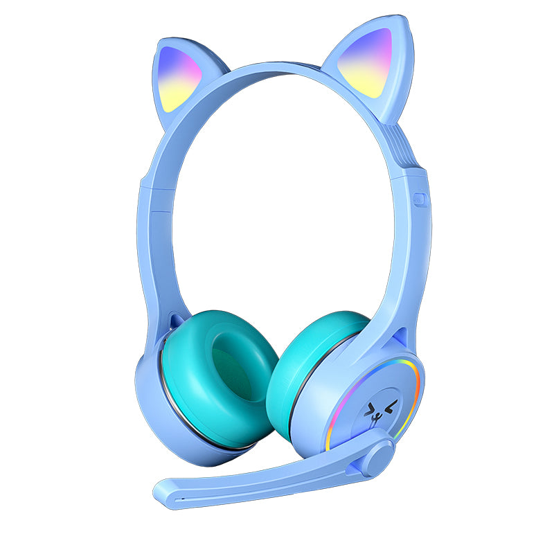 SY-T30 Cute Cat Ears Children Headset Lightweight Bluetooth 5.0 Headphone with RGB Light SY-T30 Cute Cat Ears Children Headset Lightweight Bluetooth 5.0 Headphone with RGB Light